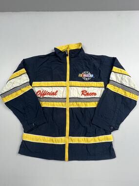 Vintage Team NASCAR Jacket Boys M Blue Official Racer Racing Chase Authentics